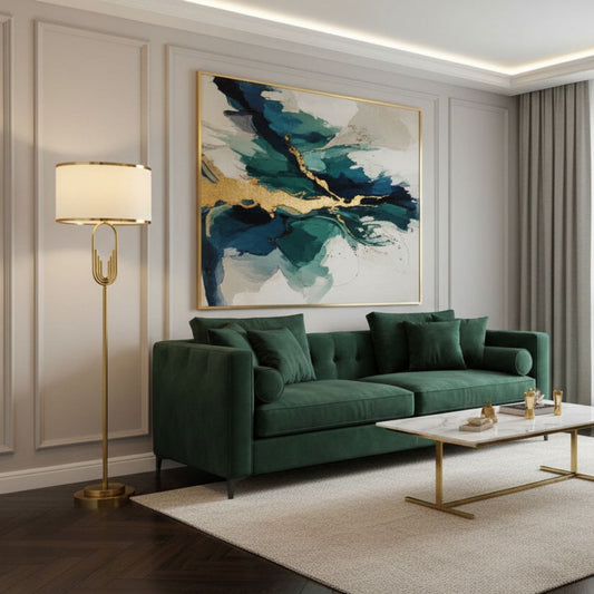 Sculptural arc lamp