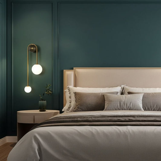 Mid-Century Modern Gold Wall Lamp