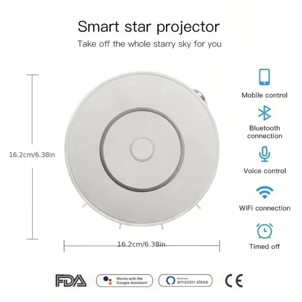Galaxy Star Projector – Smart App & Voice Control LED Light