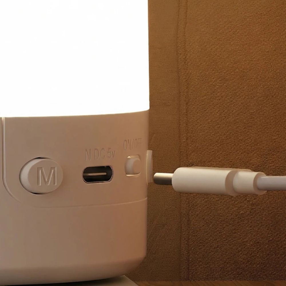 LED Lamp with Clock Display Touch Night Light USB