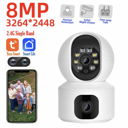 Smart Camera Home Security  – Dual Lens Baby Monitor