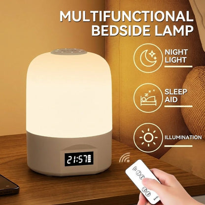 LED Lamp with Clock Display Touch Night Light USB