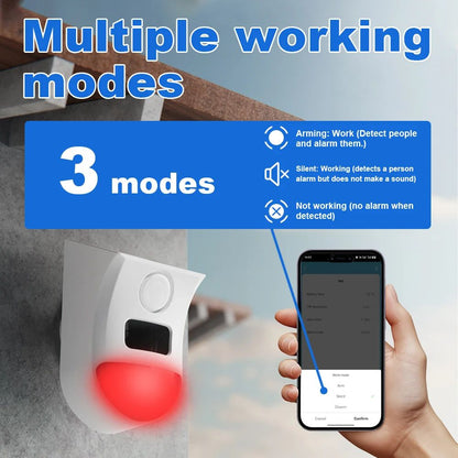 Smart Solar Alarm Siren – Outdoor Security Sensor