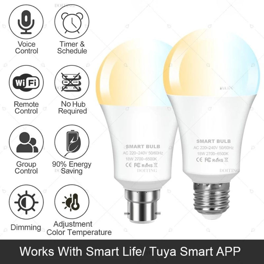 Smart LED Bulb – App & Voice Control Dimmable Light