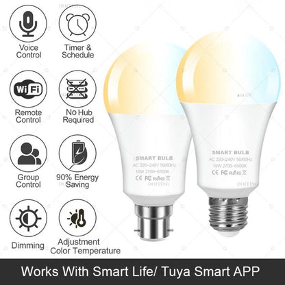 Smart LED Bulb – App & Voice Control Dimmable Light