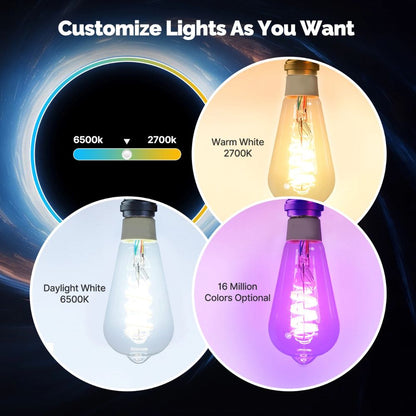 Smart RGB LED Bulb – Dimmable Light with Voice Control