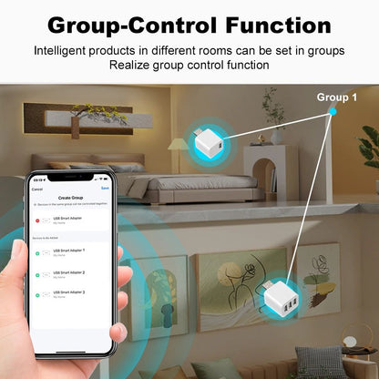 USB Smart Home Switch Adapter 3 Gang