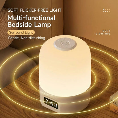 LED Lamp with Clock Display Touch Night Light USB