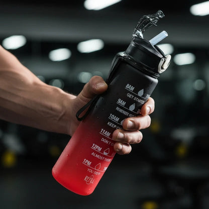 Motivational Water Bottle with Time Marker Sports Bottle  Inviteck