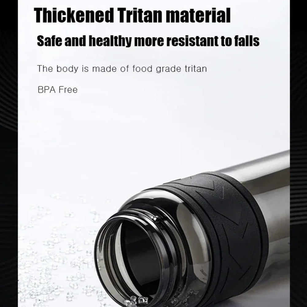 TKK 1000ml Tritan Sports Water Bottle with Straw BPA-Free Leakproof