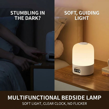 LED Lamp with Clock Display Touch Night Light USB