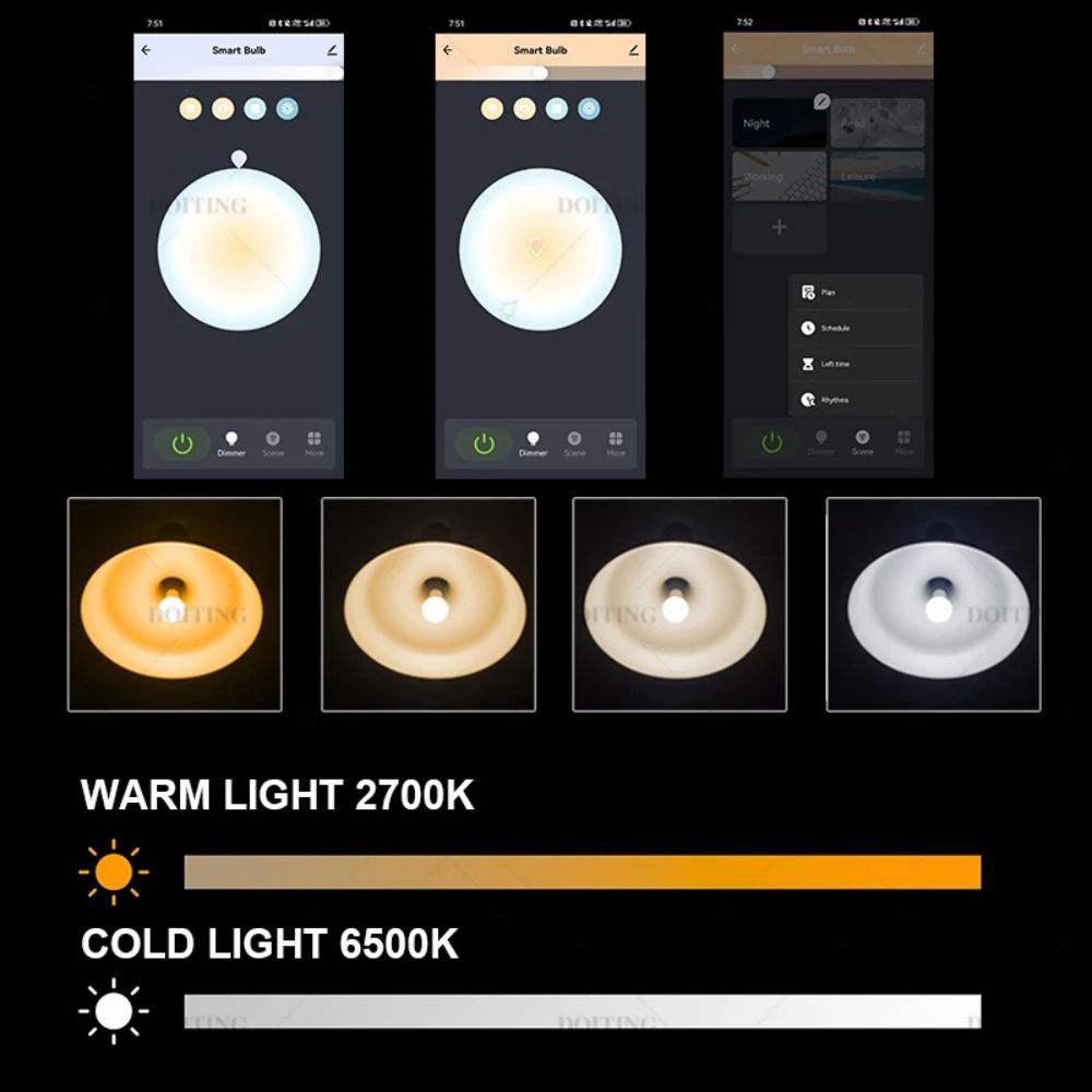 Smart LED Bulb – App & Voice Control Dimmable Light