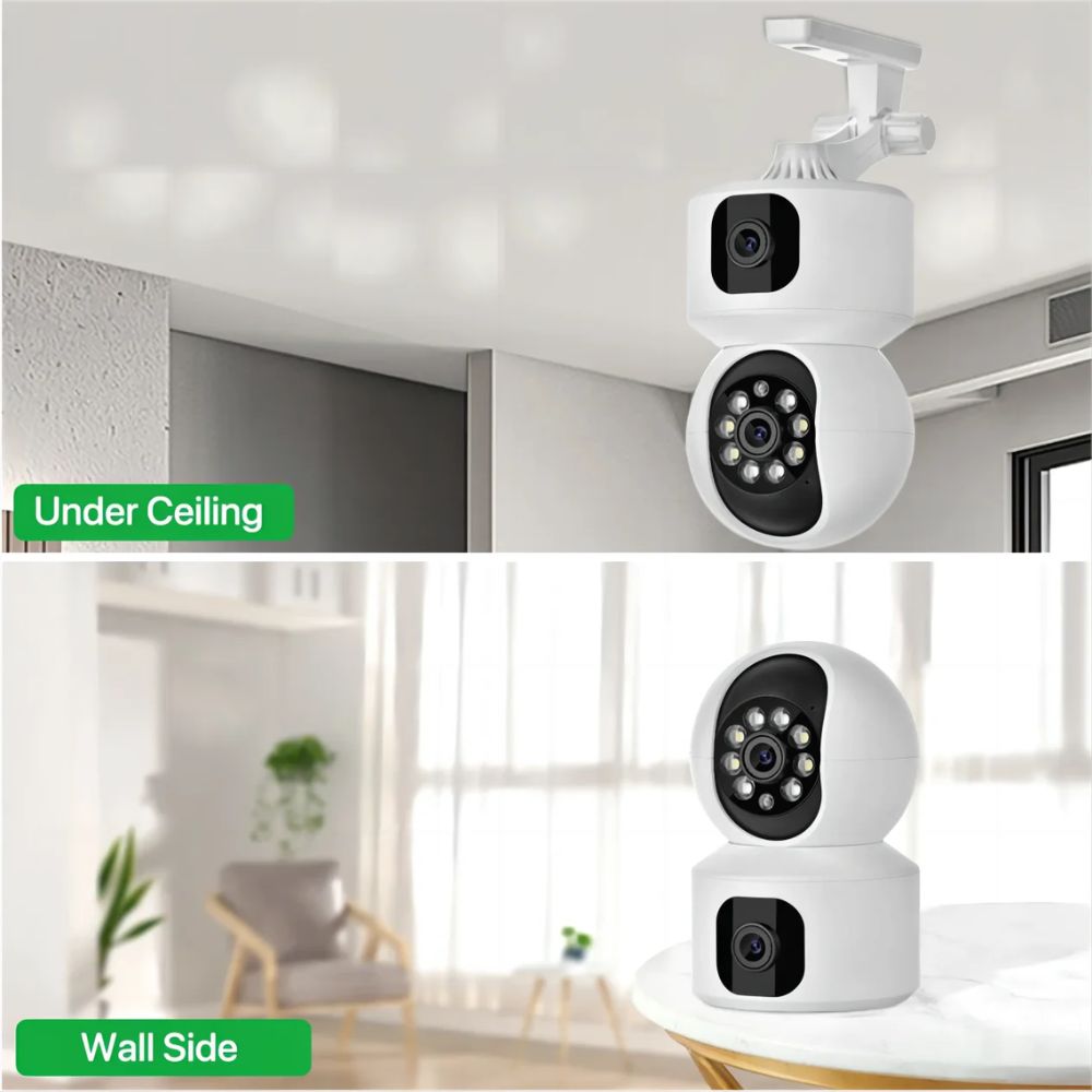 Smart Camera Home Security  – Dual Lens Baby Monitor