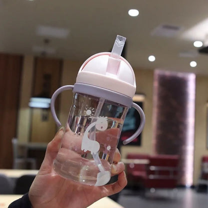 350ml Kids Water Bottle with Straw Leak-Proof Inviteck