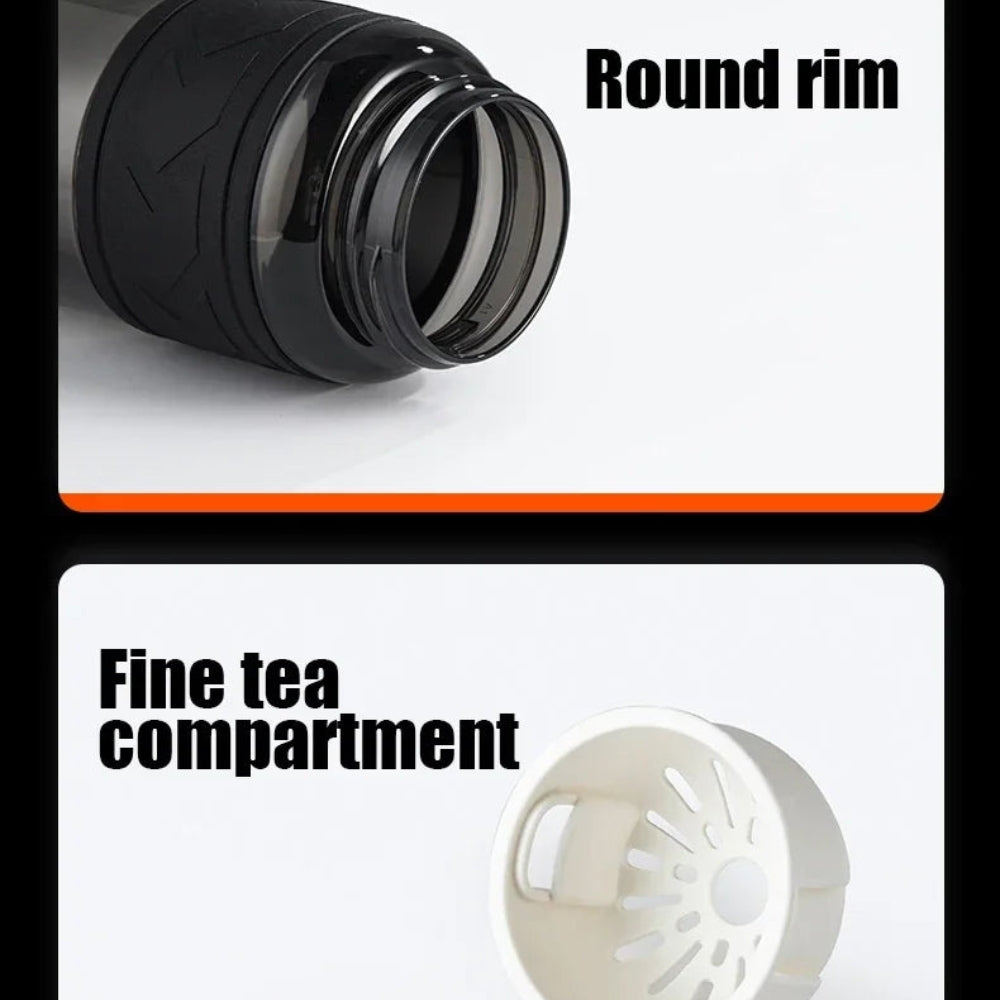TKK 1000ml Tritan Sports Water Bottle with Straw BPA-Free Leakproof
