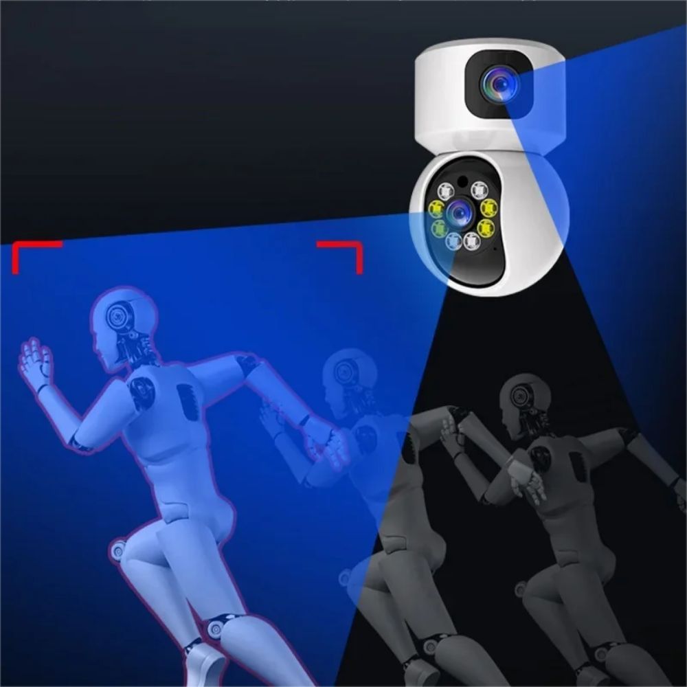 Smart Camera Home Security  – Dual Lens Baby Monitor