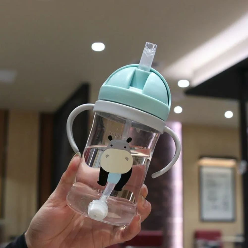 350ml Kids Water Bottle with Straw Leak-Proof Inviteck