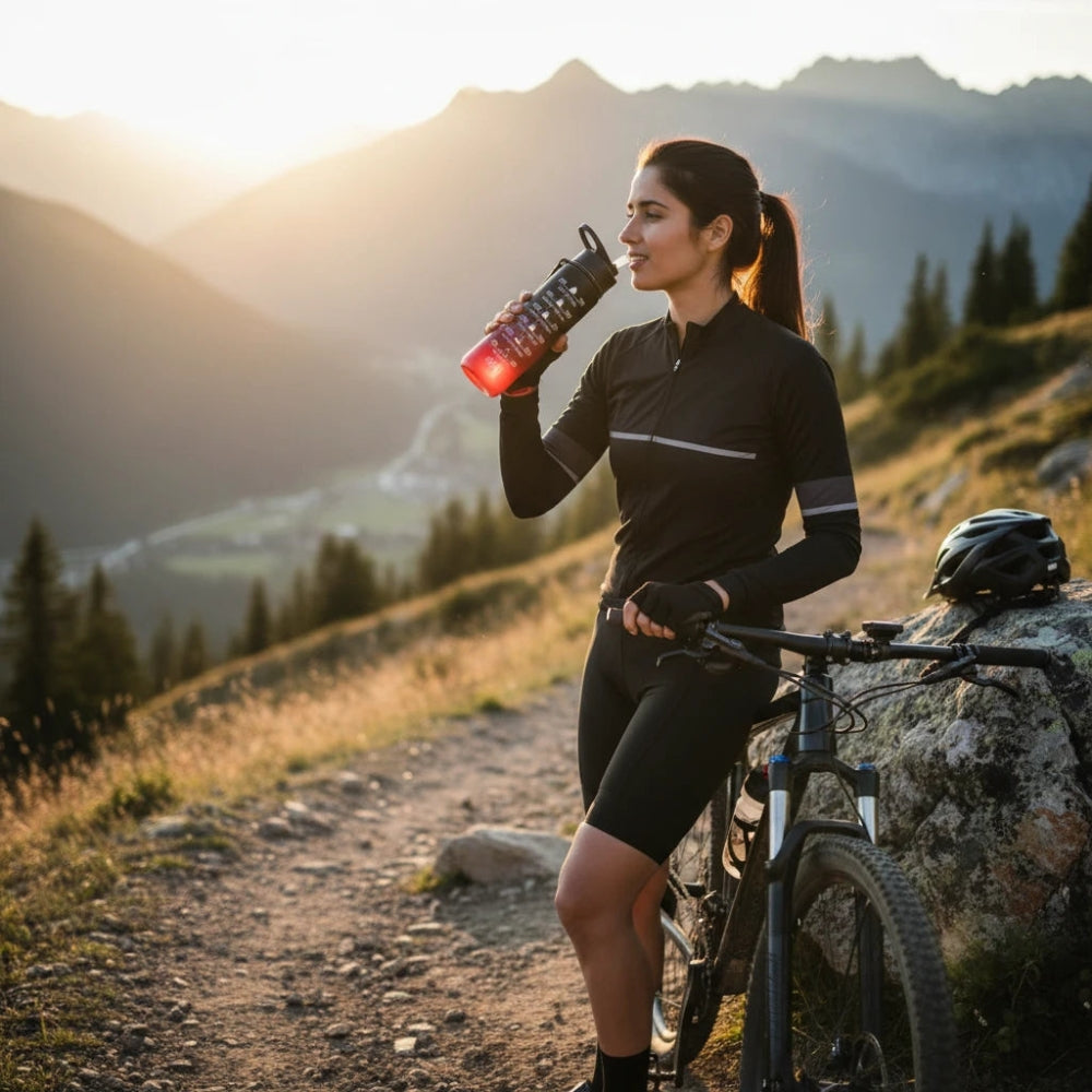Motivational Water Bottle with Time Marker Sports Bottle  Inviteck