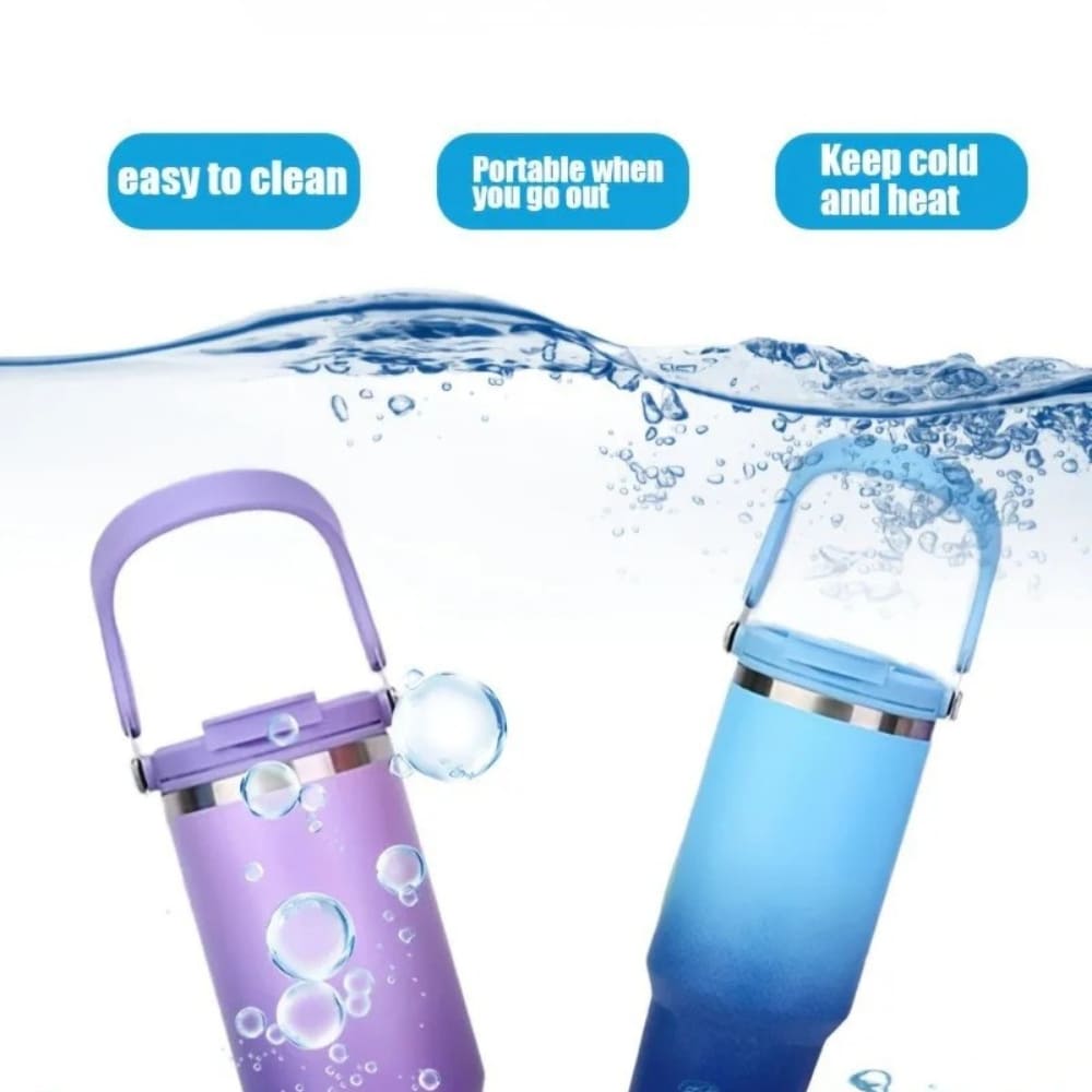 890ml Stainless Steel Insulated Tumbler with Straw Inviteck
