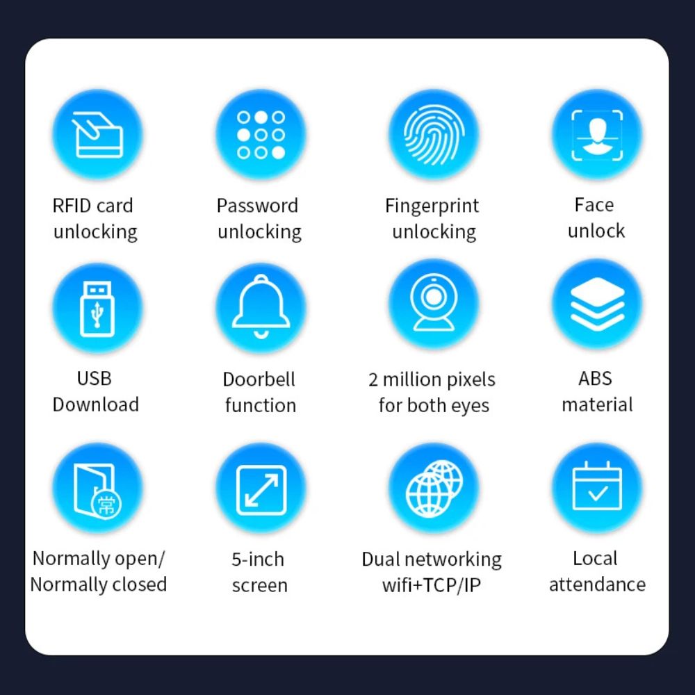 AI Biometric Access Control Machine – Face & Fingerprint