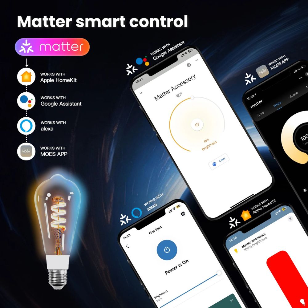 Smart RGB LED Bulb – Dimmable Light with Voice Control