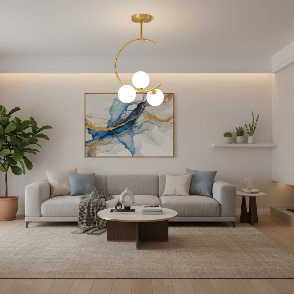 Nordic Glass Ball Pendant Light – Modern Luxury Hanging Lamp