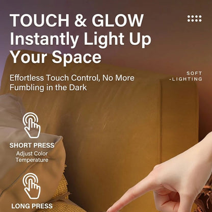 LED Lamp with Clock Display Touch Night Light USB