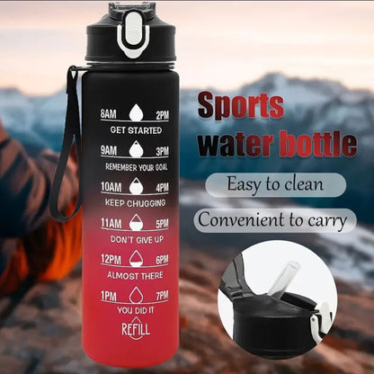 Motivational Water Bottle with Time Marker Sports Bottle  Inviteck