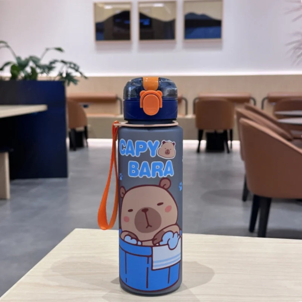 750ml Cute Capybara Water Bottle Leakproof Straw Sports Bottle  Inviteck
