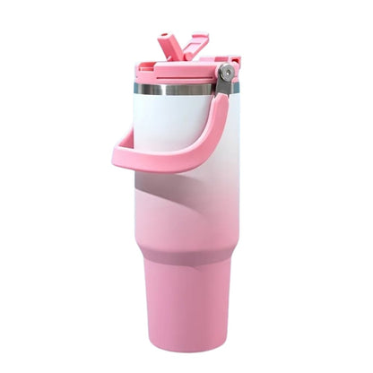 890ml Stainless Steel Insulated Tumbler with Straw Inviteck
