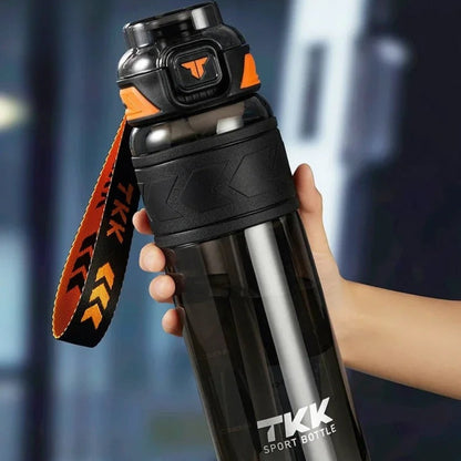 TKK 1000ml Tritan Sports Water Bottle with Straw BPA-Free Leakproof