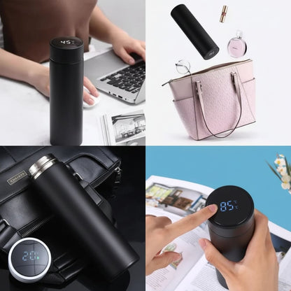 16.9oz Temperature Display Vacuum Flask Stainless Steel Inviteck