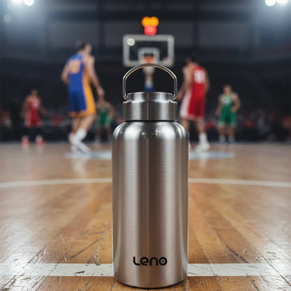 1500ml Stainless Steel Sports Water Bottle Large Capacity with Lid Leno