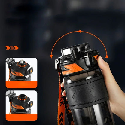 TKK 1000ml Tritan Sports Water Bottle with Straw BPA-Free Leakproof