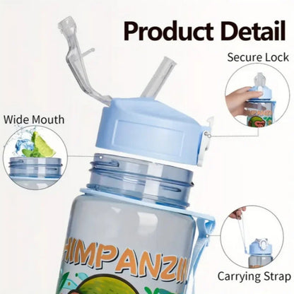750ml Water Bottle with Straw Leakproof Drinking Bottle inviteck