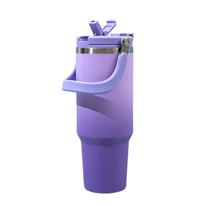890ml Stainless Steel Insulated Tumbler with Straw Inviteck