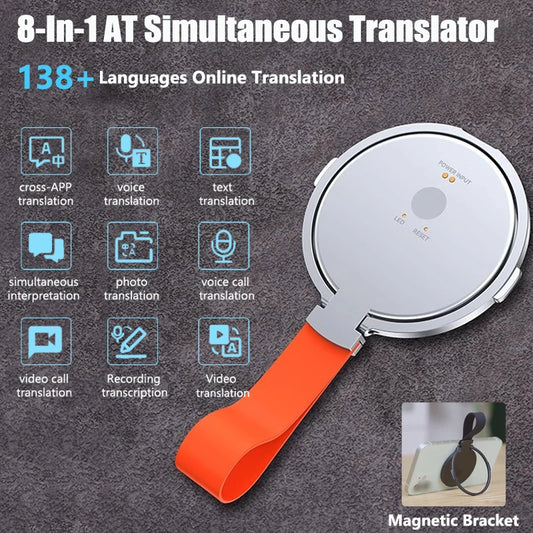 AI Translator with Magnetic Bracket - 138 Languages