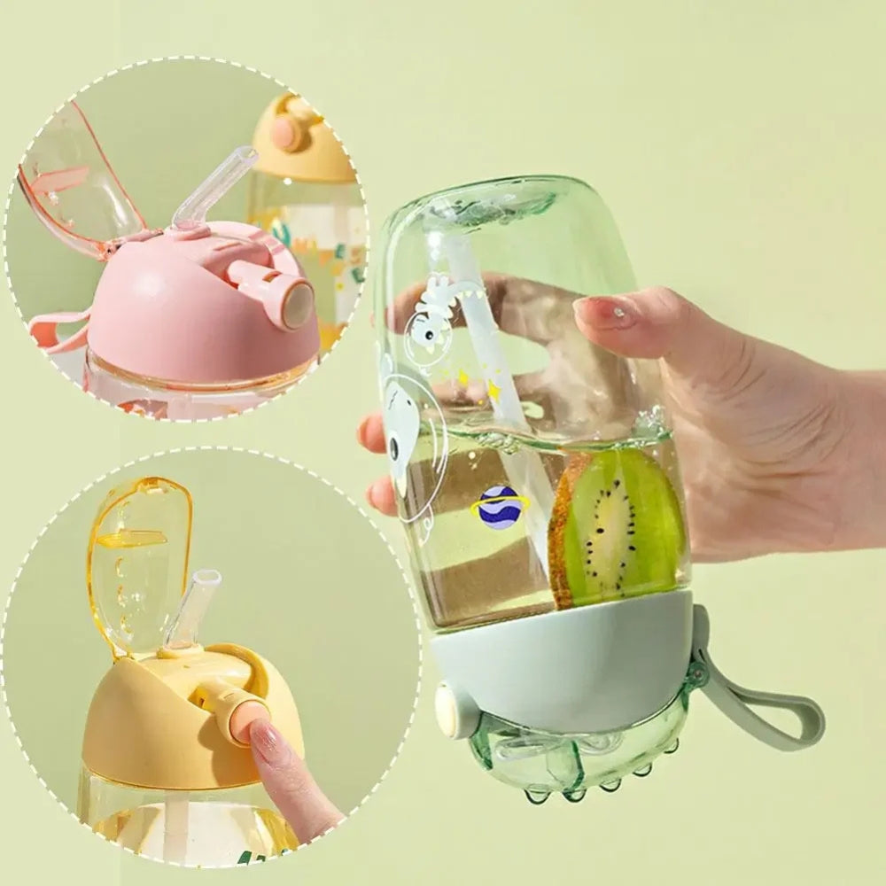 Kids Water Bottle with Straw – Portable School Cup  600ml Inviteck