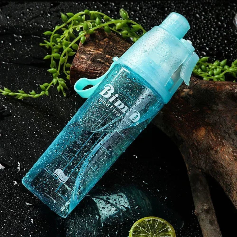 BimD 2-in-1 Spray Water Bottle – Portable Cooling Mug for Sports