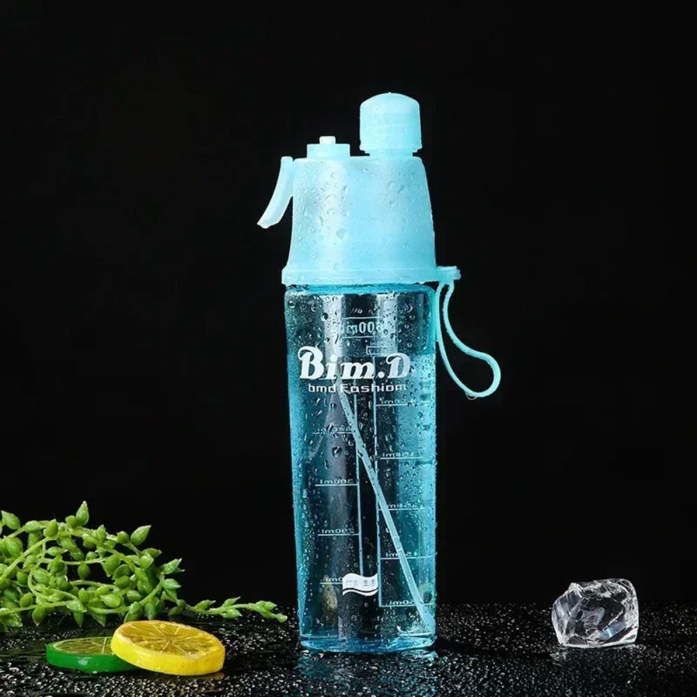BimD 2-in-1 Spray Water Bottle – Portable Cooling Mug for Sports