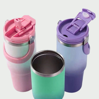 890ml Stainless Steel Insulated Tumbler with Straw Inviteck