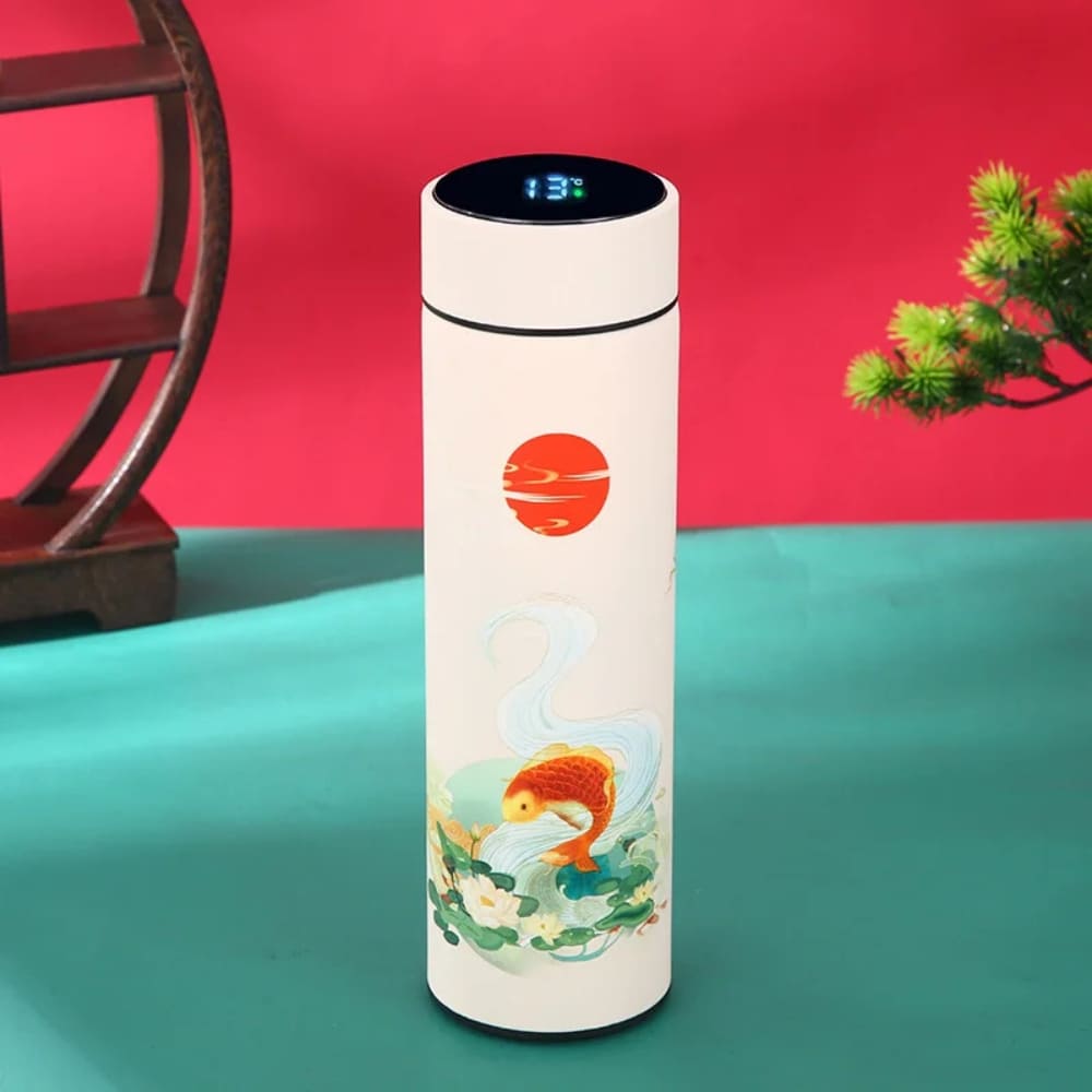 16.9oz Temperature Display Vacuum Flask Stainless Steel Inviteck