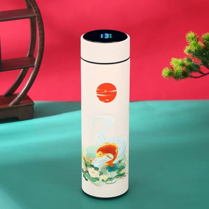 16.9oz Temperature Display Vacuum Flask Stainless Steel Inviteck