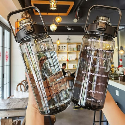 67oz Motivational Water Bottle with Straw & Time Marker Inviteck