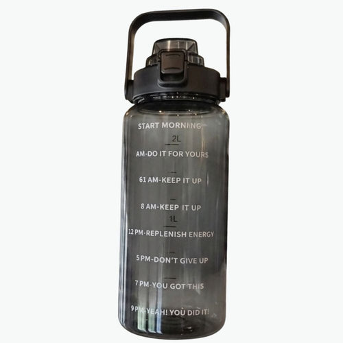 67oz Motivational Water Bottle with Straw & Time Marker Inviteck