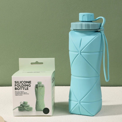 16.9oz Silicone Foldable Water Bottle – Portable Collapsible Cup Inviteck