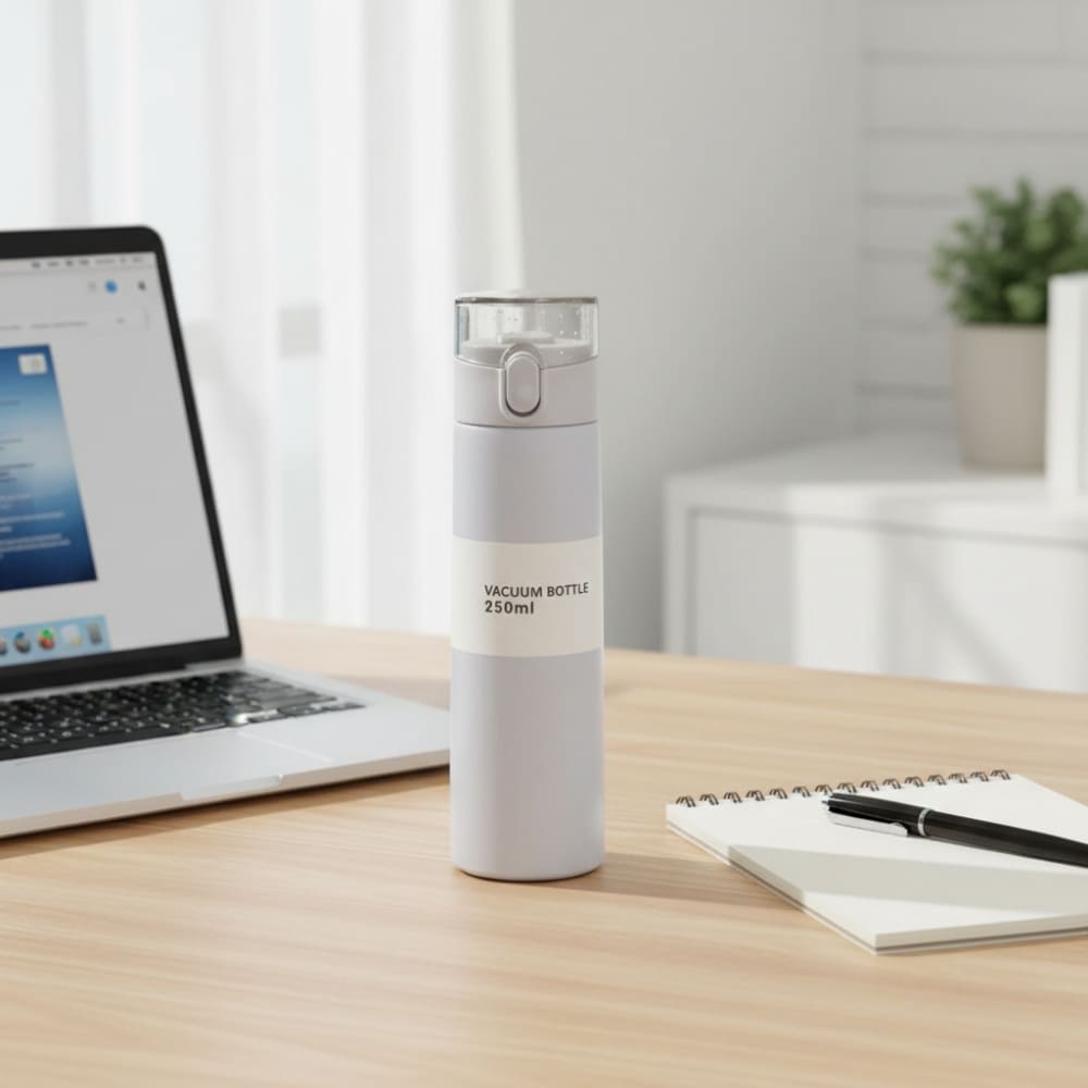 8.5oz Mini Stainless Steel Thermos Cup with Straw Inviteck