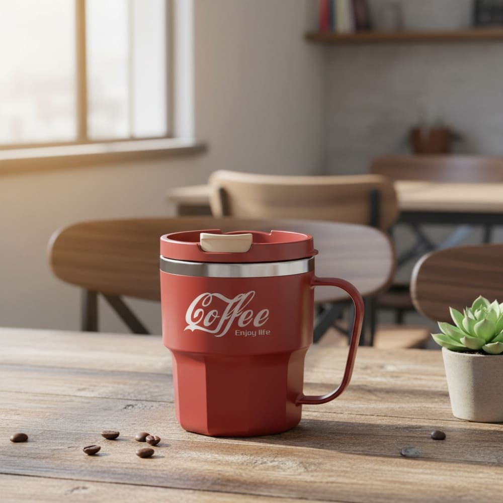 13.5oz Stainless Steel Insulated Coffee Mug with Handle Inviteck