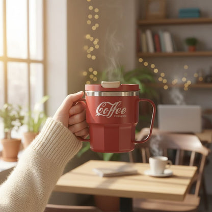 13.5oz Stainless Steel Insulated Coffee Mug with Handle Inviteck