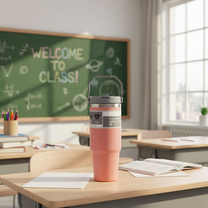 30oz Insulated Stainless Steel Travel Mug with Lid Inviteck